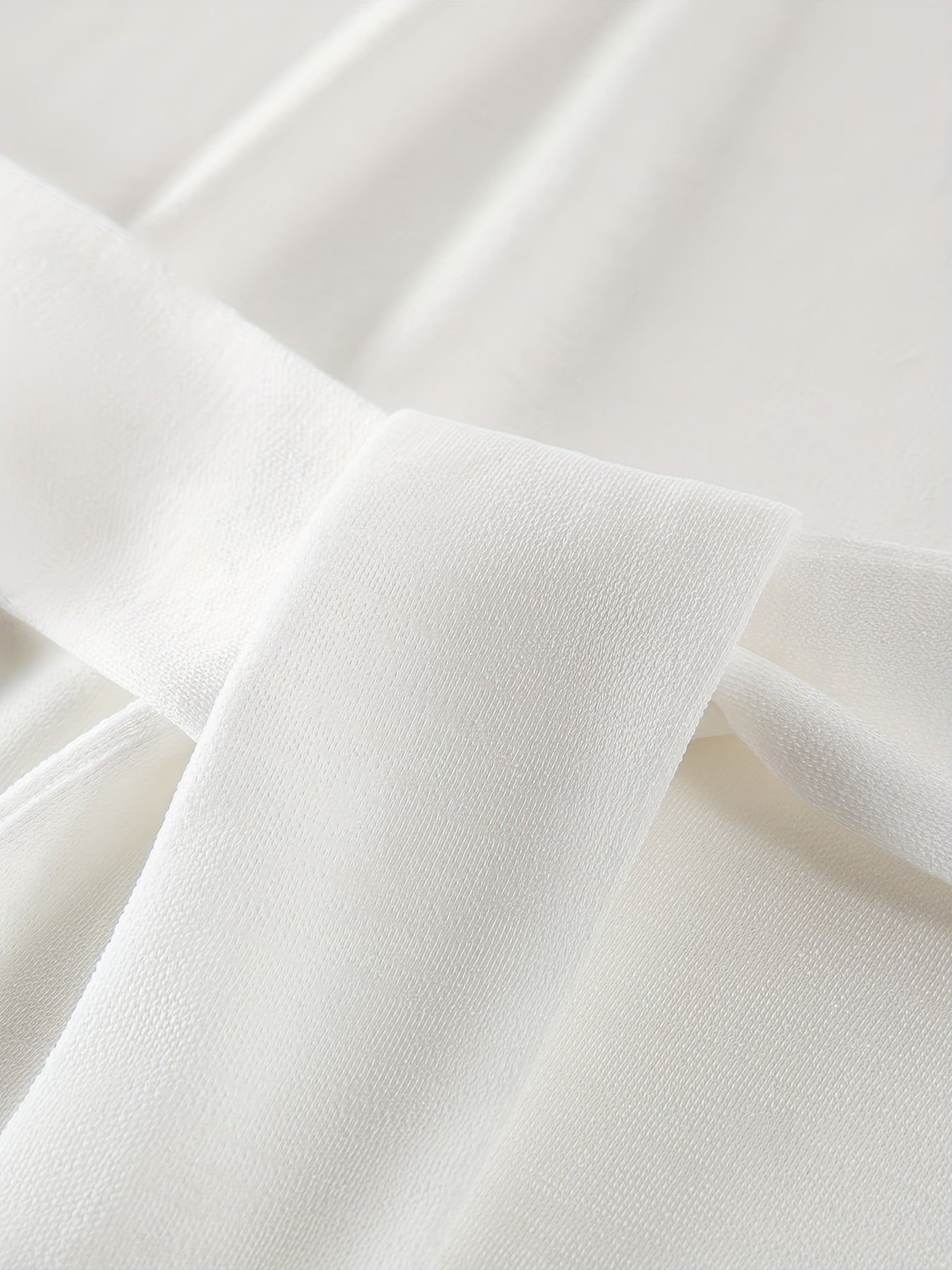 Elegant Waist Tie T-Shirt XWI Women's Elegant Short Sleeve T-Shirt | Spring Summer Casual Top with Waist Tie-Belt Detail, Semi-Sheer Round Neck, H-Line Fit, Machine Washable