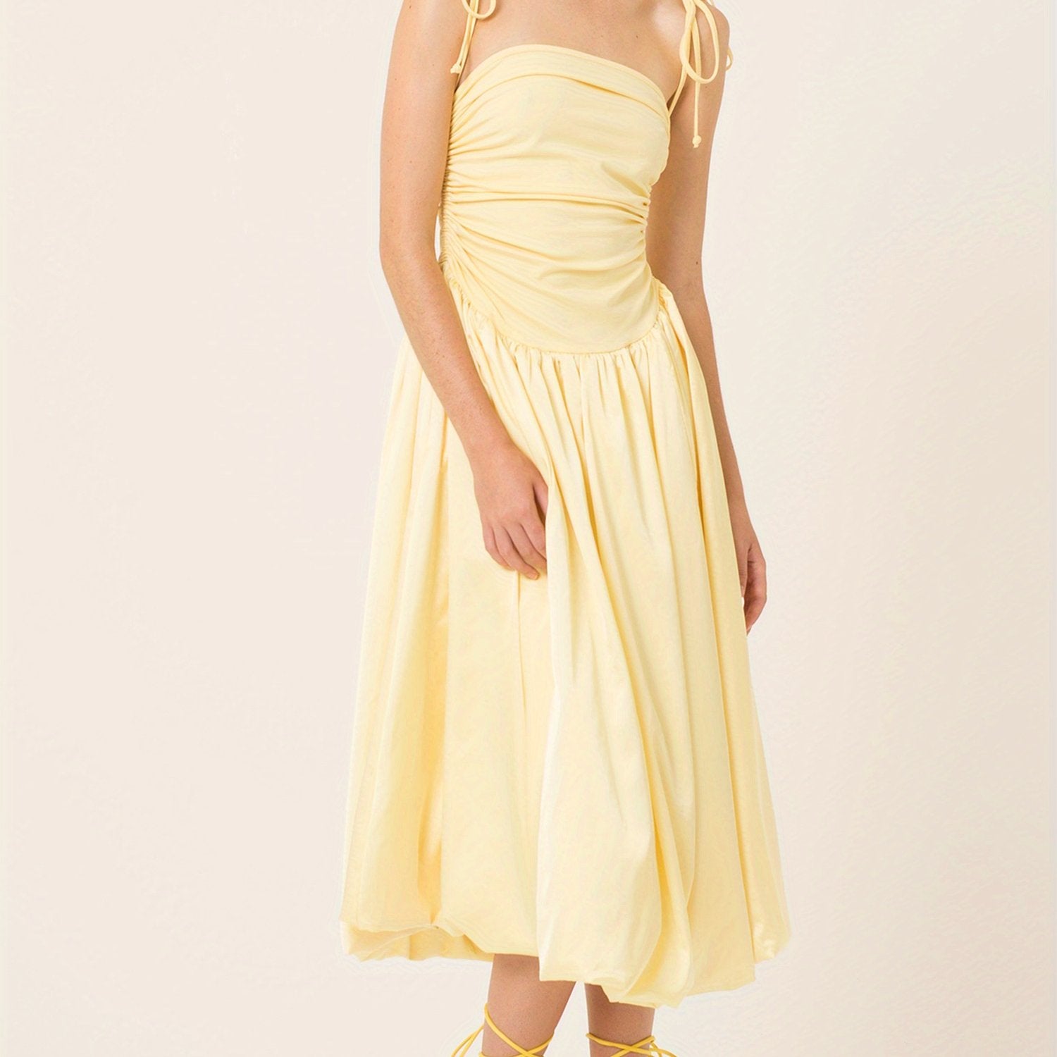 Elegant Women's Red Maxi Cami Dress - Flowy, Sleeveless with Spaghetti Straps, Boho Style, Solid Color, Polyester Blend, Machine Washable