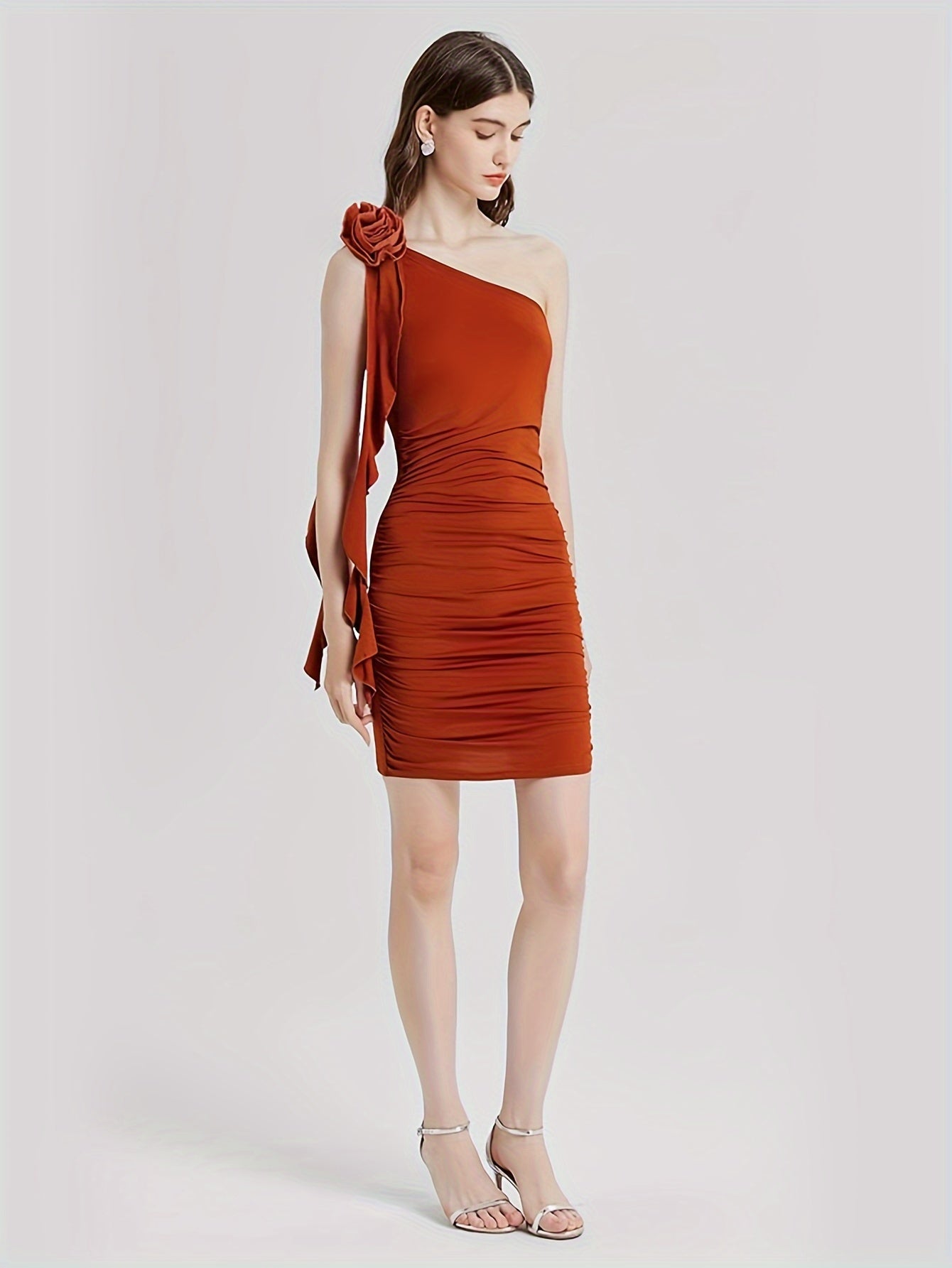 Women's Cocktail Mini Dresses - One Shoulder Sleeveless Bodycon Dress For Women Party Dress